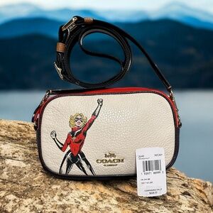 Marvel Disney Coach Carol Danvers convertible belt loop messenger bag crossbody
